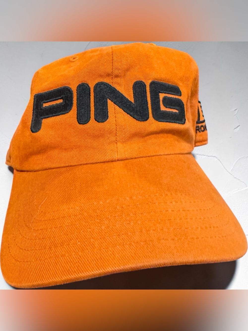 PING Bright Orange Baseball Cap with Black Logo
